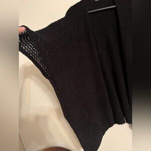 LC Lauren Conrad Black Fuzzy Knit Top